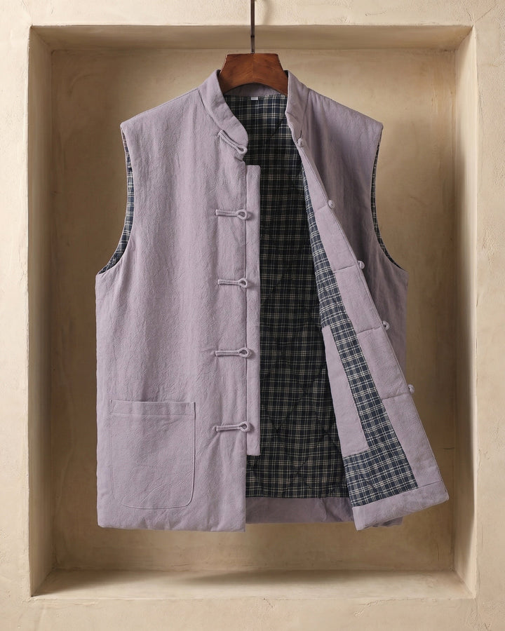 Fredrick - Weste im Vintage-Stil Mit Aufgesetzten Taschen
