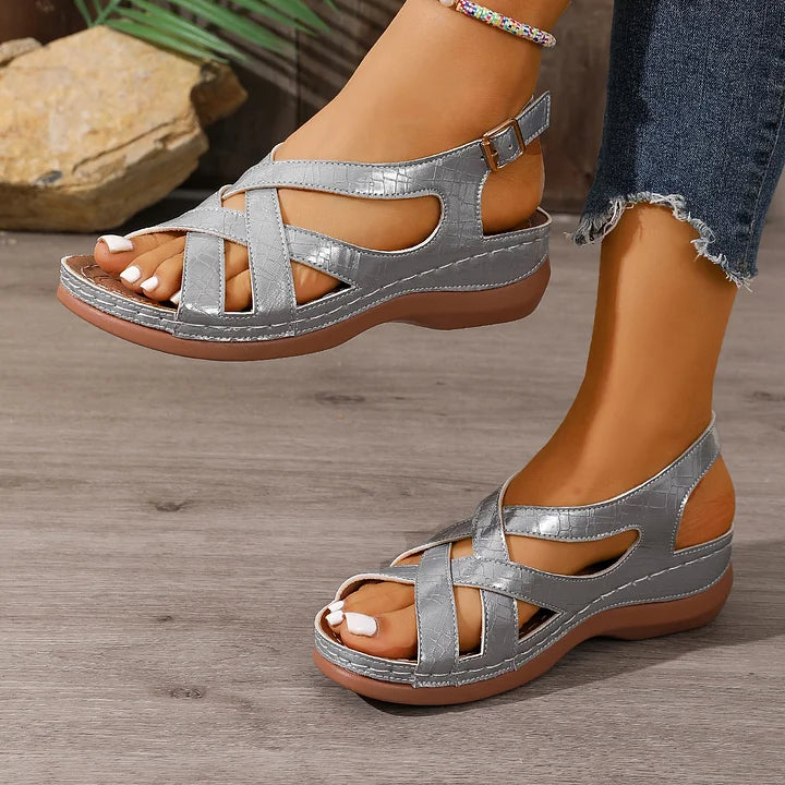 Alnia – Bequeme Orthopädische Keilsandalen