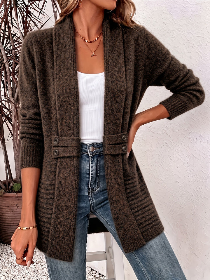 Linsey - Elegant Cardigan With Open Front