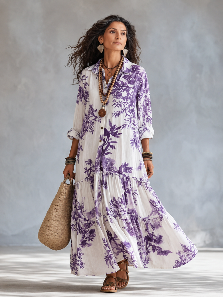 Shiza – Bauchbedeckendes Kleid Mit Knöpfen