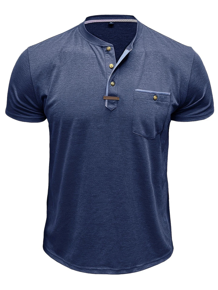 Saxon – Elegant Rundhalsausschnitt T Hemd Mit Tasche
