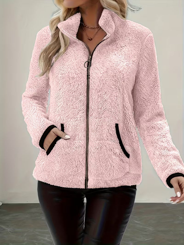 Galiena – Fuzzy-jacke MIT Langen Ärmeln Und Reißverschluss