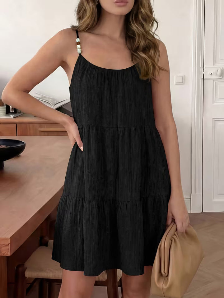 Masley – Minikleid mit Spaghettiträgern Und Lockerer Passform