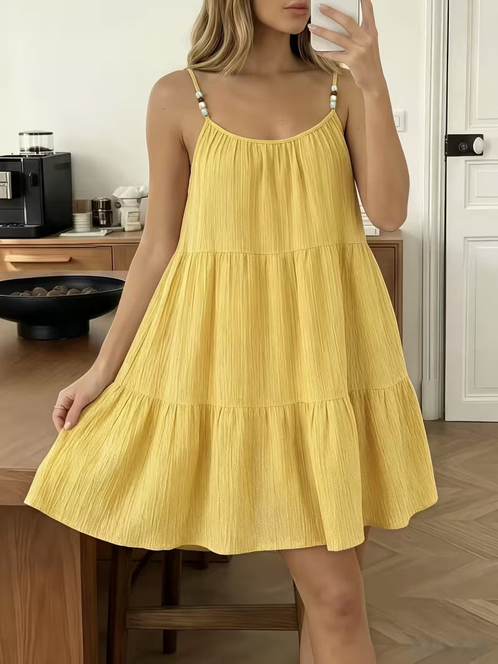 Masley – Minikleid mit Spaghettiträgern Und Lockerer Passform