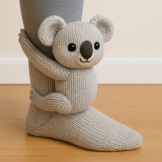 CozyCritters – Gemütliche Socken Mit Gestrickten Tiermotiven