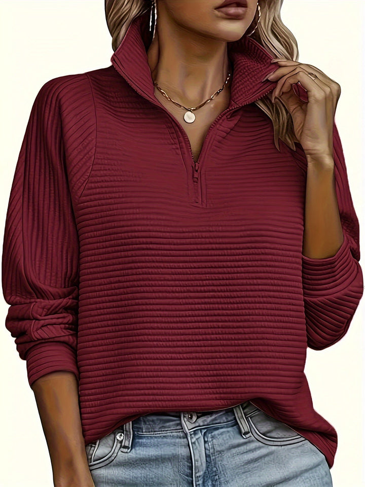 Marthe – Strickpullover Mit Reißverschluss
