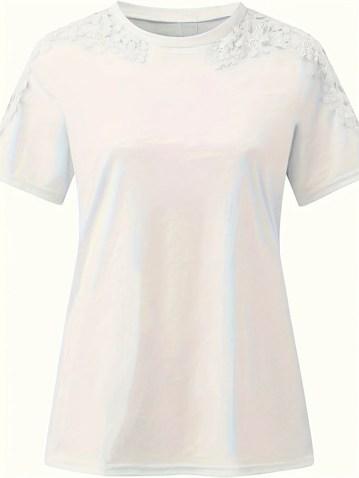 Ancuta – Elegantes Sommer Kurzarm T Hemd Mit Spitze