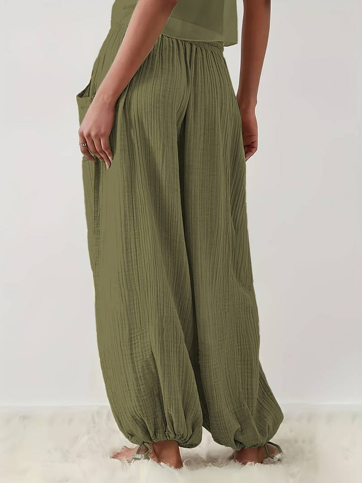 Marielle - Lässige Hose Mit Weitem Bein Und Knöchellanger Passform