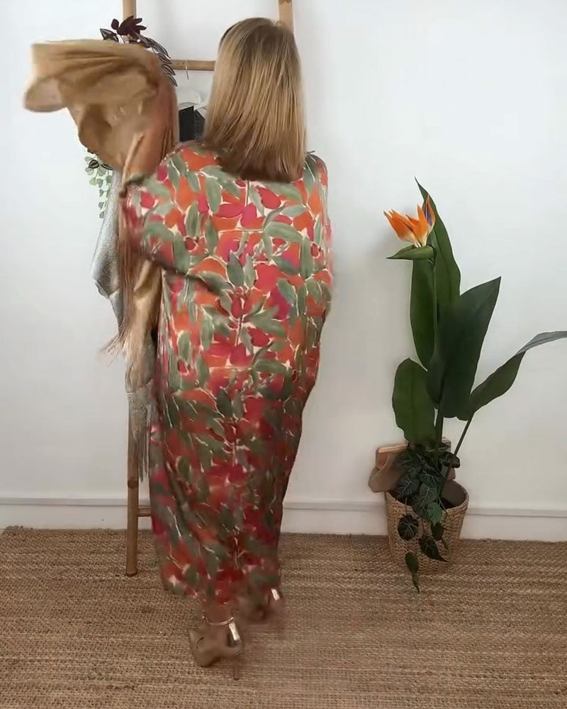 Shilisa – Kleid Mit V-Ausschnitt Und Zopfmuster