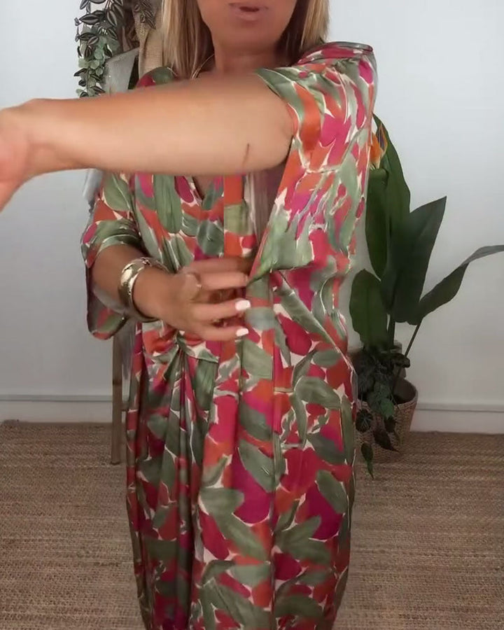 Shilisa – Kleid Mit V-Ausschnitt Und Zopfmuster