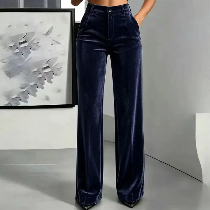 Jana - Hose Mit Hohem Bund Und Weitem Bein