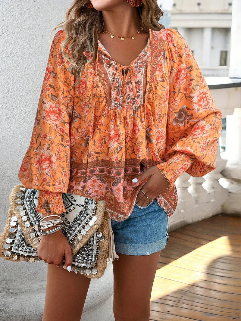 Sallie - Bedrucktes Party Top