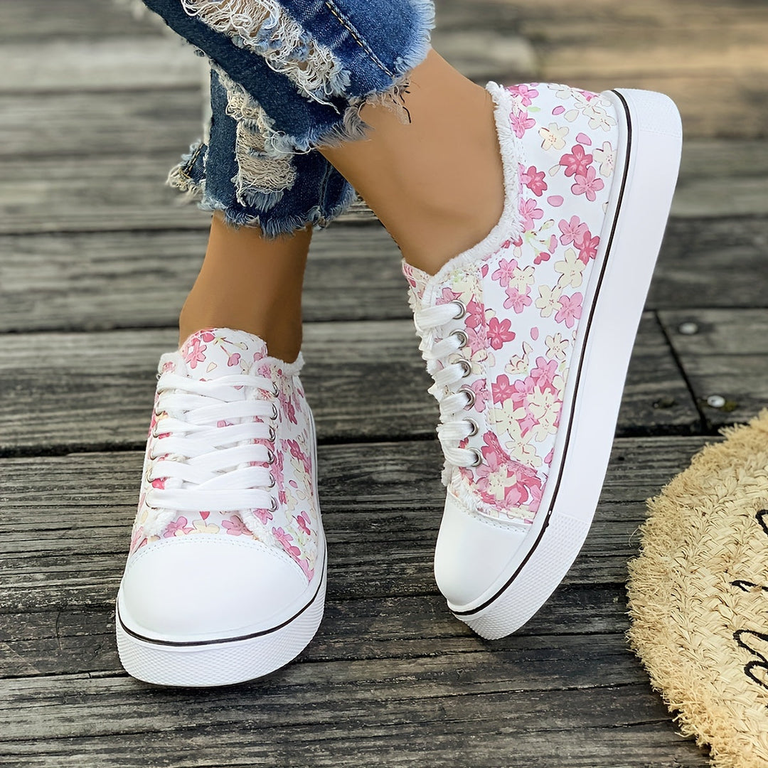 Bristy – Schnürschuhe Mit Blumenmuster
