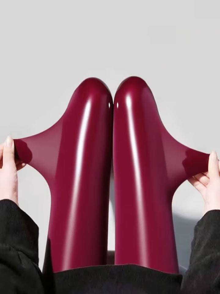 Bekah – Hochglänzende Stretch Strumpfhose Mit Fußteil