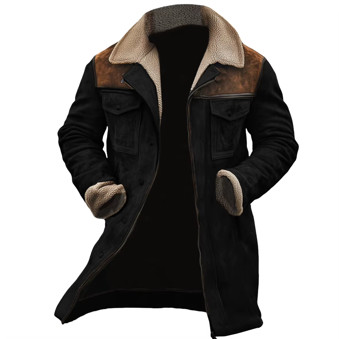 Braden – Wildlederjacke Mit Sherpa Kragen