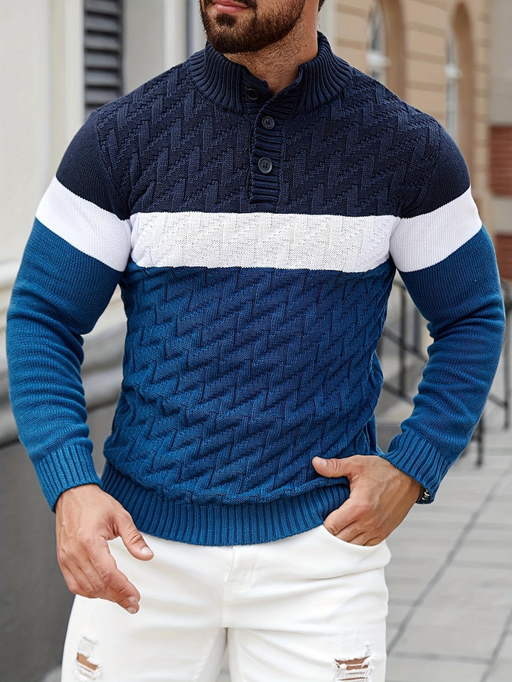 Lilfad - Casual Stand Collar Knitted Sweater