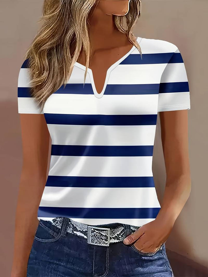 Kiley - Elegantes Gestreiftes T-shirt MIT Kurzen Ärmeln