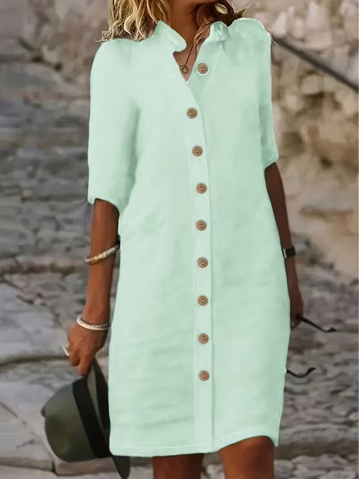 Keiniza – Kurzarm-Hemd Kleid