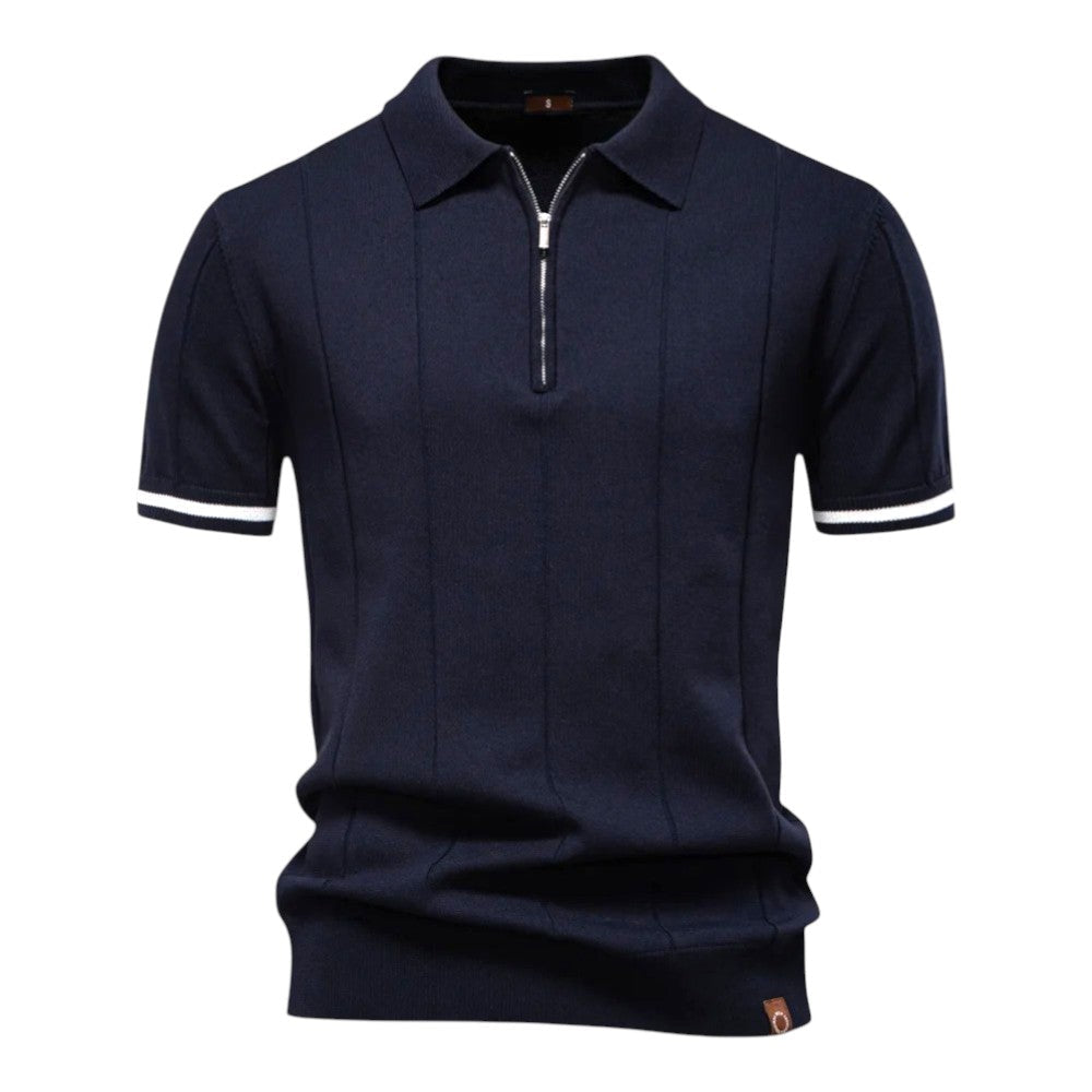Johncena – Lässiges Polohemd Mit Reißverschluss Im Sportstil