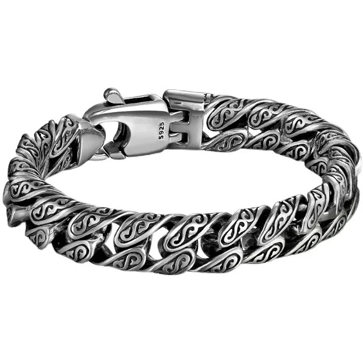 MotifLuxe – Silberarmband mit Arabeskenverschluss