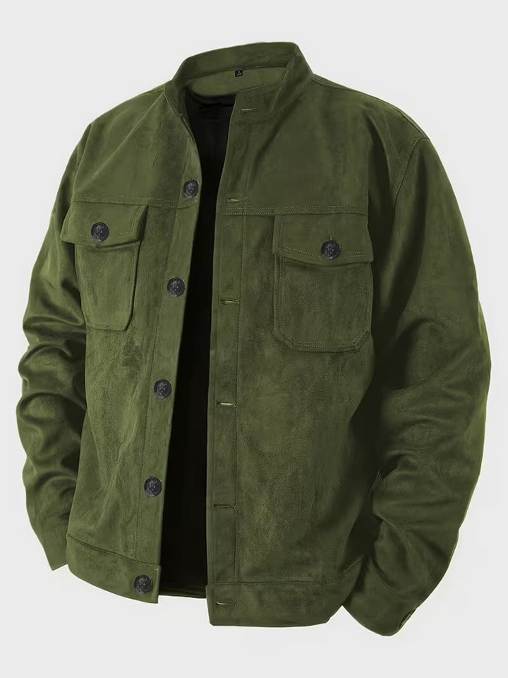 Jelil – Wildleder Jacke Mit Zwei Vordertaschen