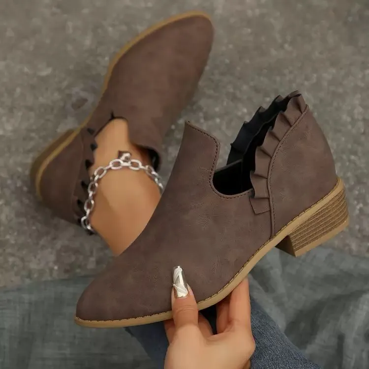 Veredah - Trendige Stiefeletten Mit Rüschen