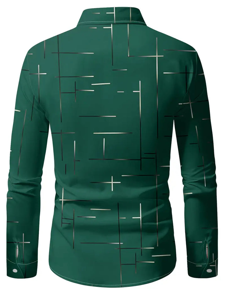 Nerio - Langarmhemd Mit Geometrischem Drucken
