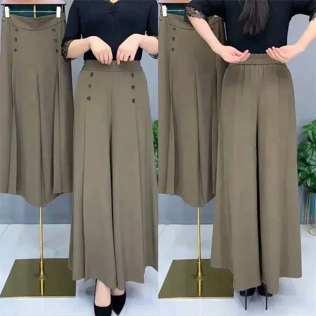 Malou - Stilvolle Bundfaltenhose mit weitem Bein
