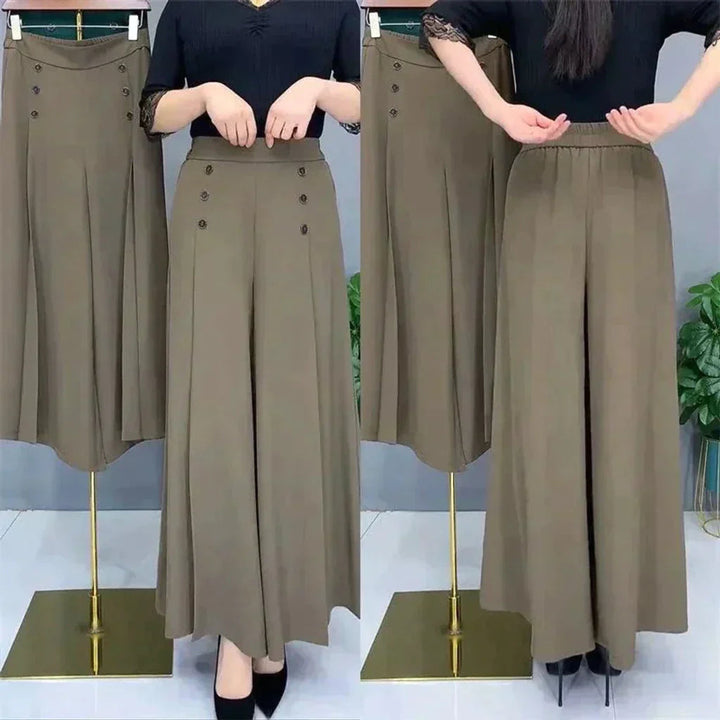 Malou - Stilvolle Bundfaltenhose mit weitem Bein