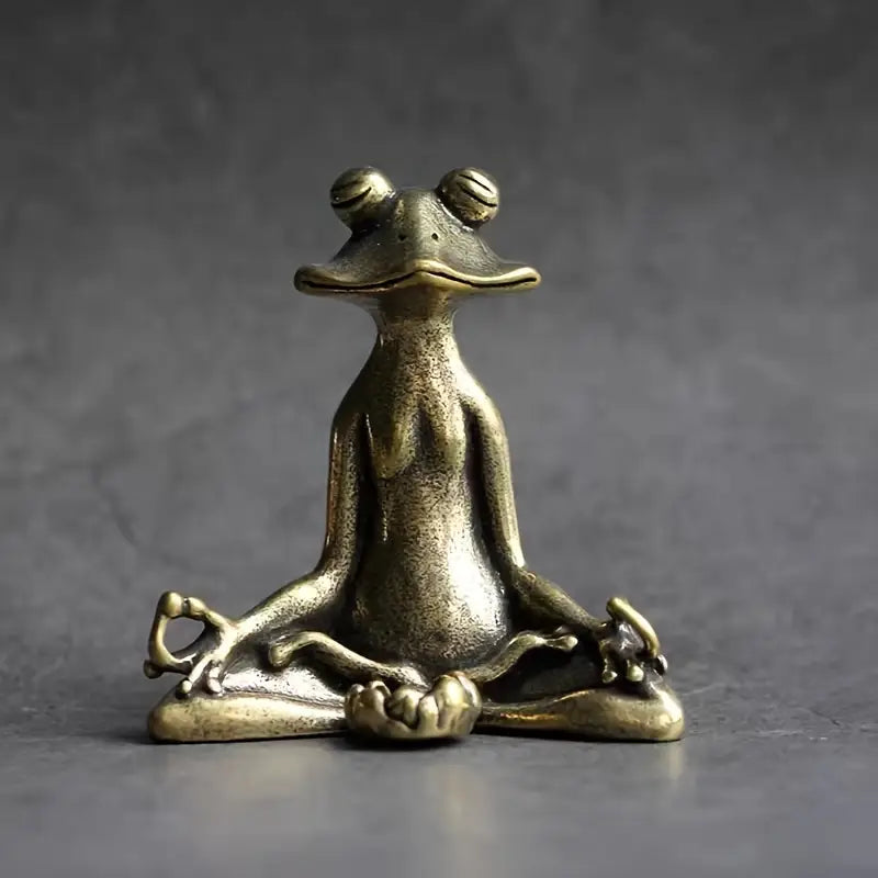 Meditoad – Eleganter Metall Frosch Räucherstäbchen Halter
