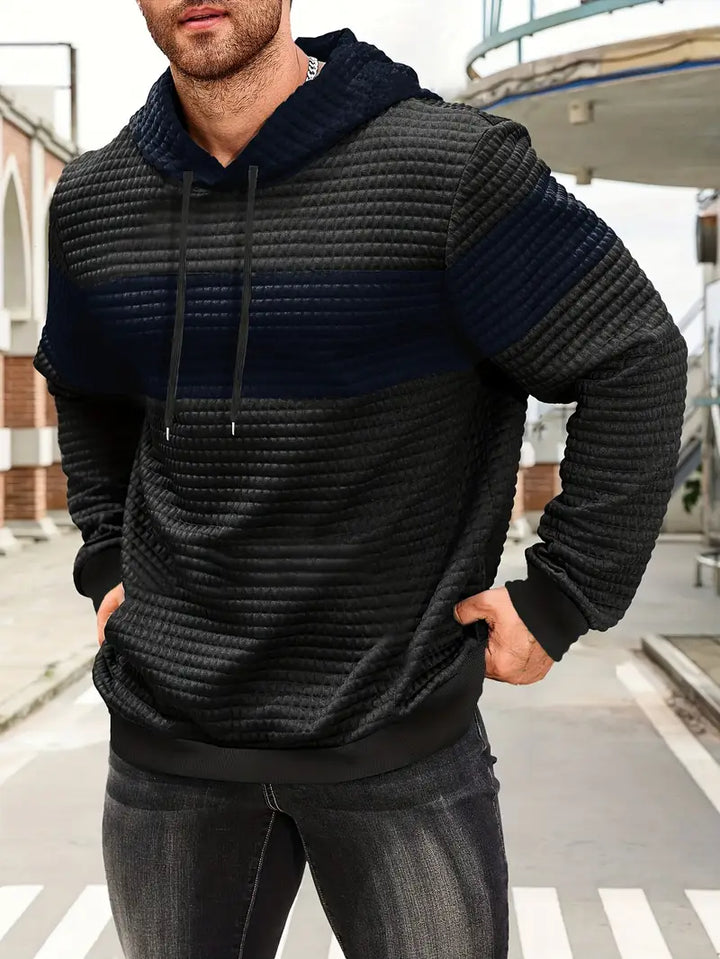 Arvid – Kapuzenpullover  Mit Farbblock Struktur