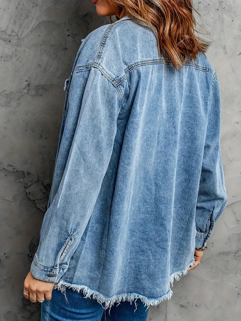 Malika - Langärmelige Denim Jacke