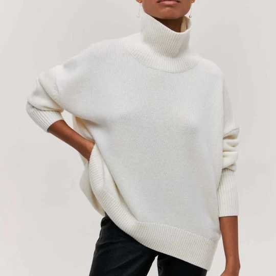 Kinvara – Oversized Baumwoll Pullover Mit Umgeschlagenem Kragen