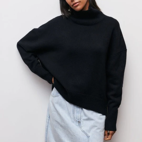 Kinvara – Oversized Baumwoll Pullover Mit Umgeschlagenem Kragen