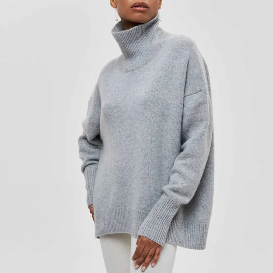 Kinvara – Oversized Baumwoll Pullover Mit Umgeschlagenem Kragen