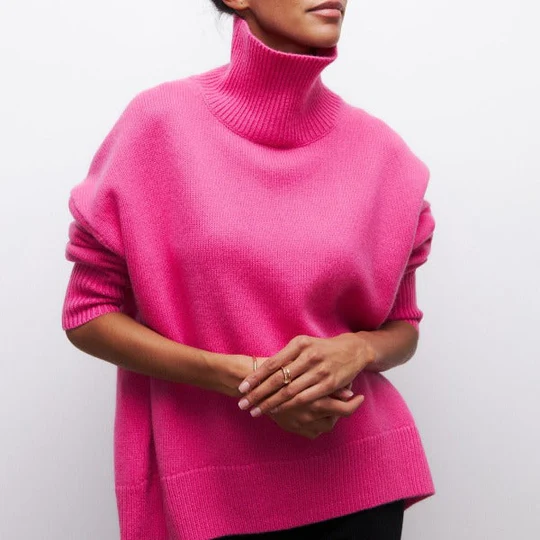 Kinvara – Oversized Baumwoll Pullover Mit Umgeschlagenem Kragen