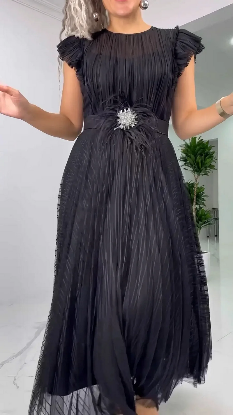 Naysha – Elegantes Seidenchiffon Kleid