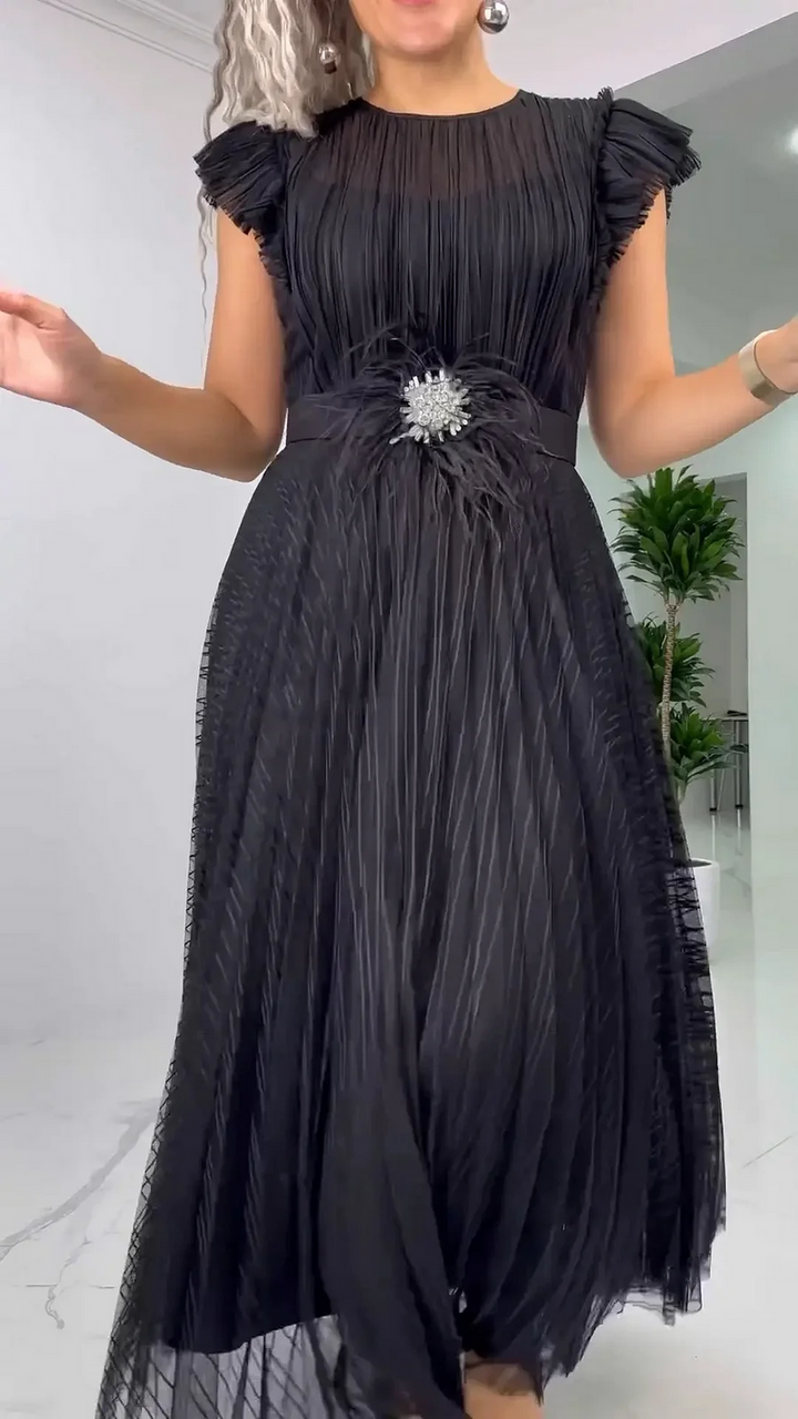 Naysha – Elegantes Seidenchiffon Kleid