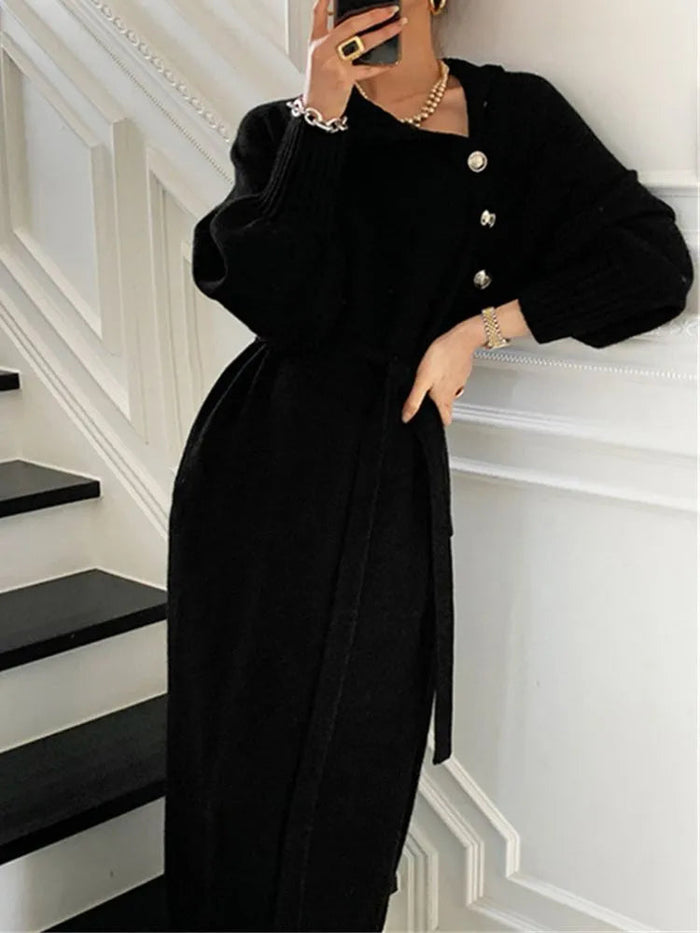 Nassra - Elegant Turtleneck Dress
