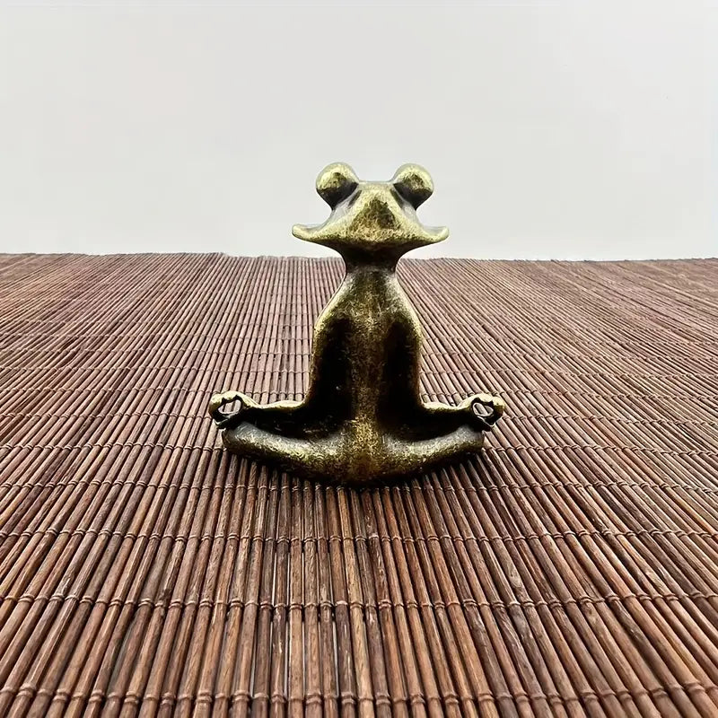 Meditoad – Eleganter Metall Frosch Räucherstäbchen Halter