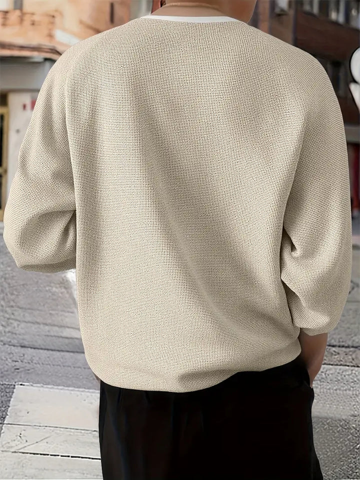 Brogan – Langärmliges Henley Hemd In Lockerer Passform