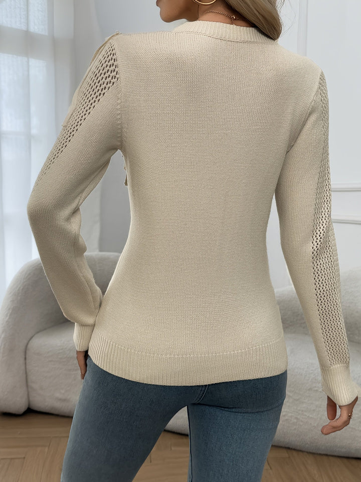 Thindra – Fransiger Pullover Mit Langen Ärmeln