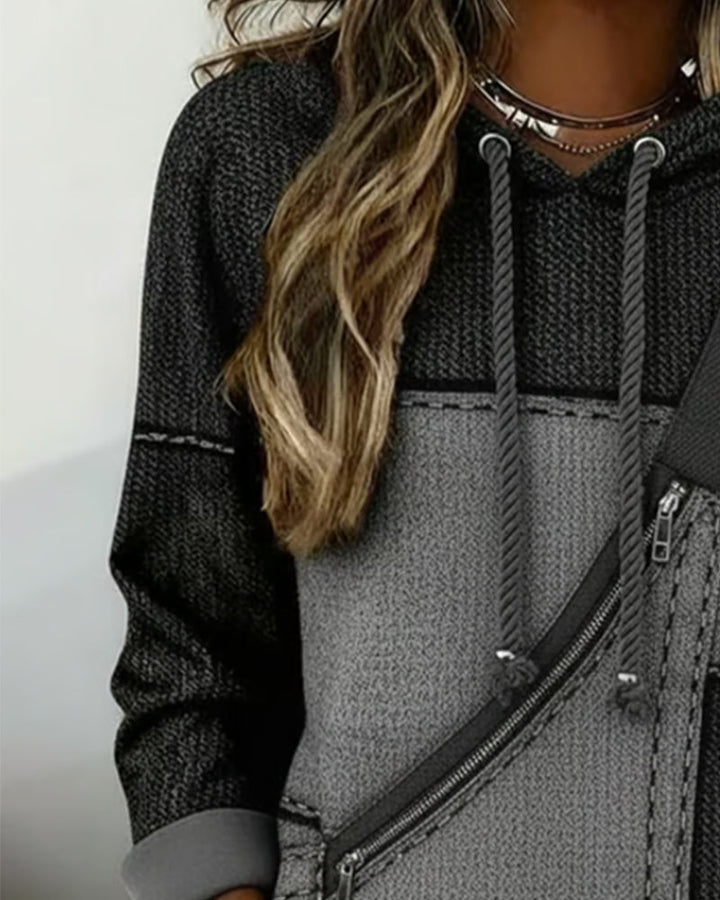 Eija – Stylischer Kapuzenpullover Mit Farbblock