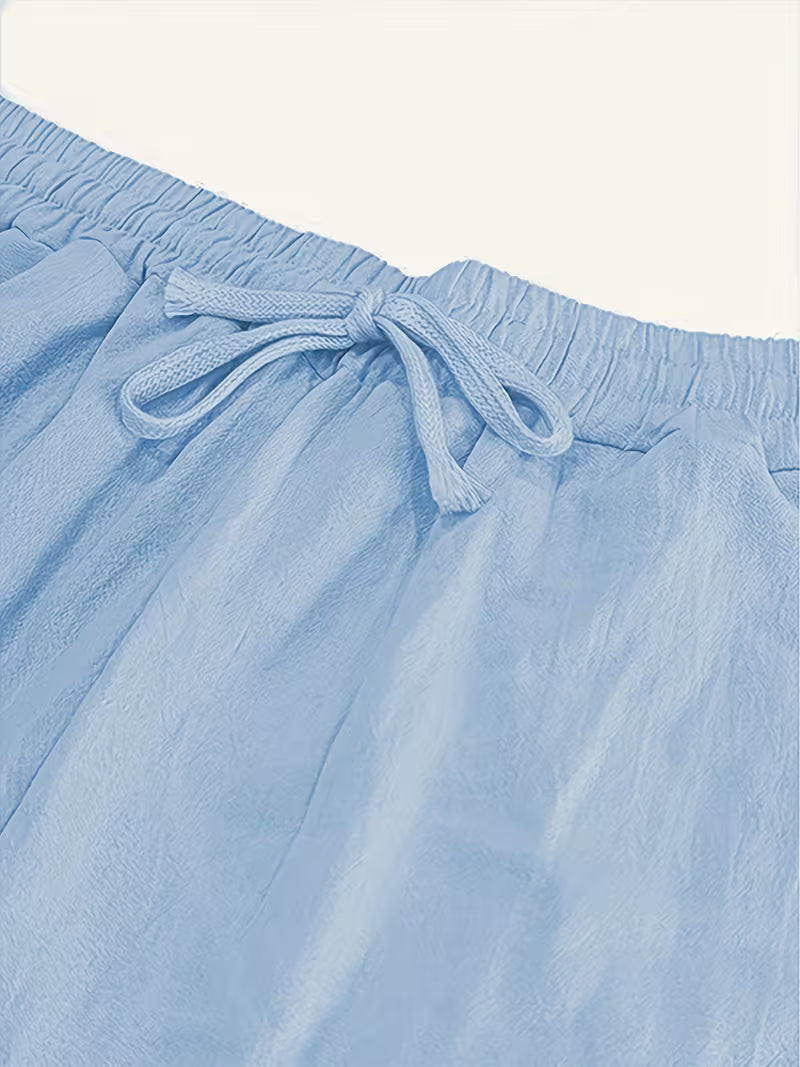 Raekwon – Leinen-Shorts Mit Elastischem Bund Und Kordelzug