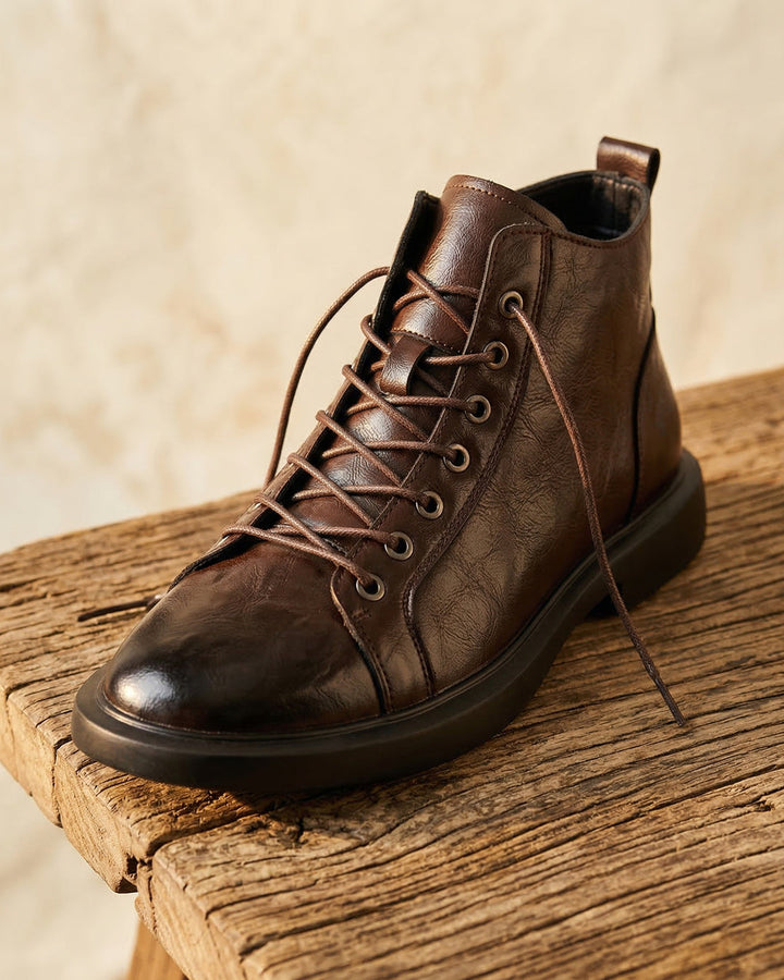 Kervens – Schnürstiefel Aus Leder