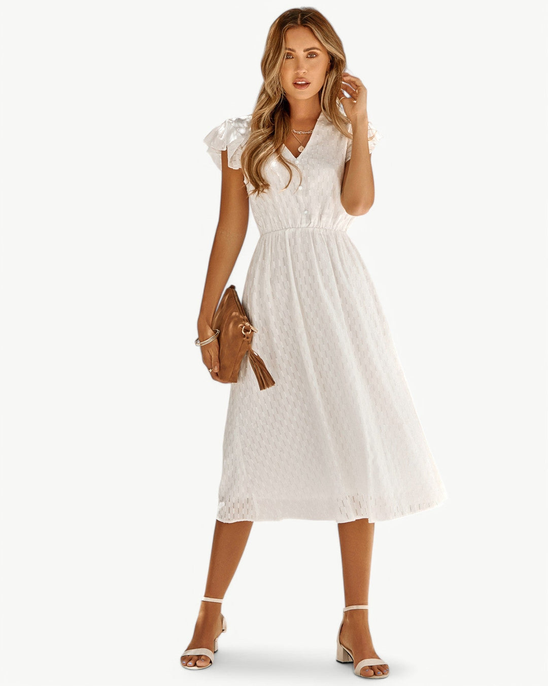 Julieta – Midikleid Mit Rüschenärmeln