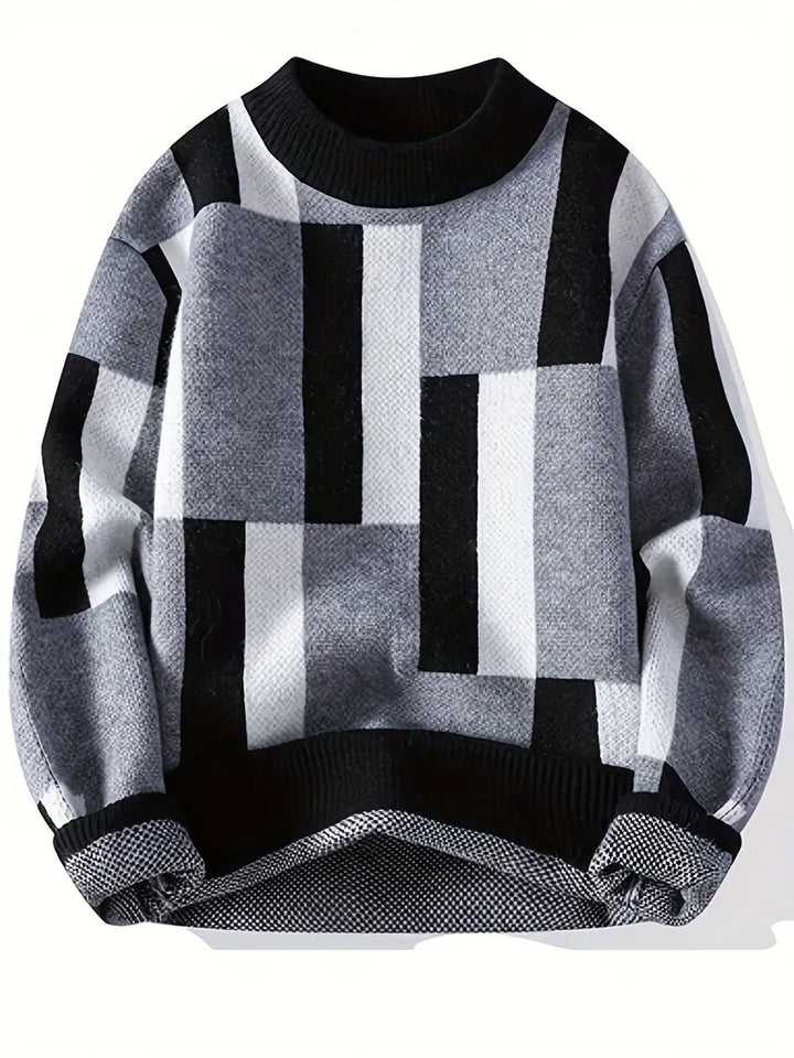 Tyrone – Strickpullover Mit Geometrischem Muster