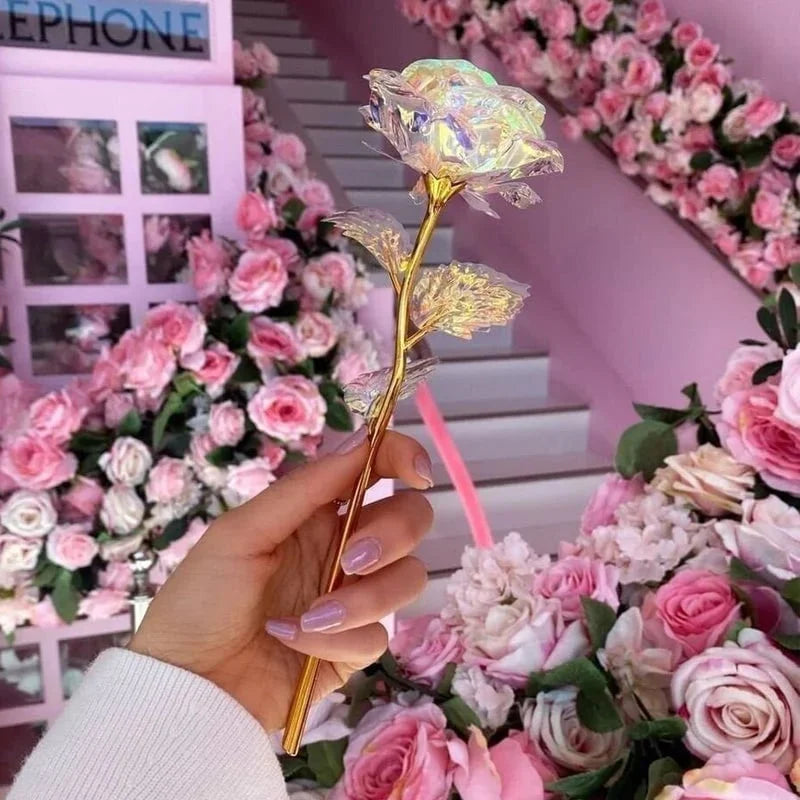 GlowPetal – Bunte Kristall Rose