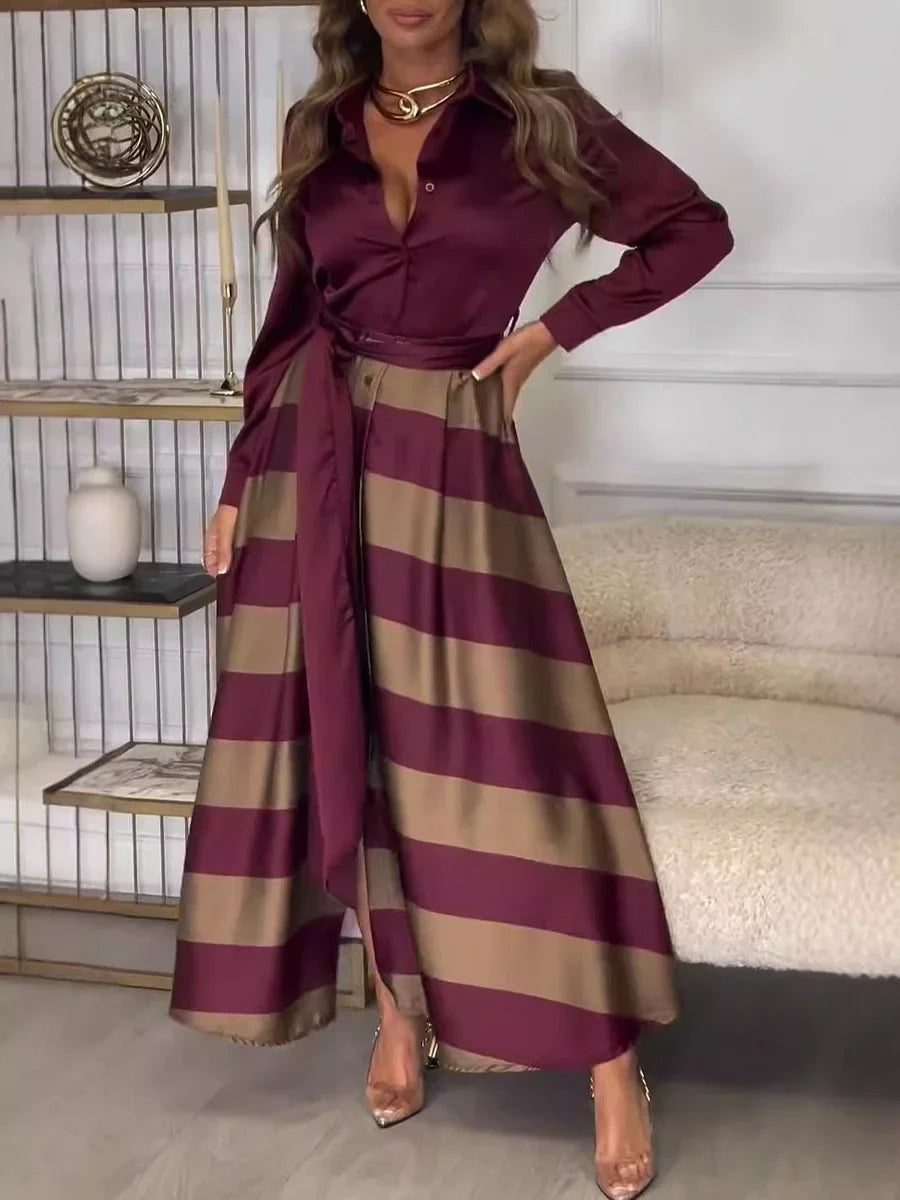 Vandana – Gestreiftes Maxi Kleid