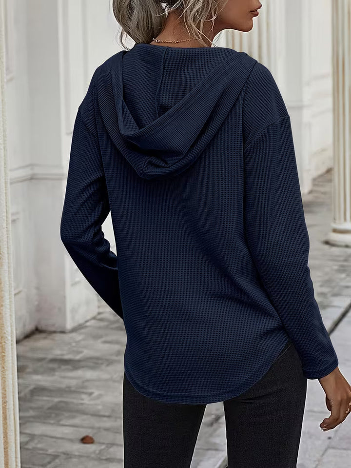 Heydi – Langarm Pullover Mit Kapuze Und Abgerundetem Saum